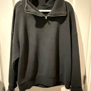 Classic Black Half-Zip Hoodie